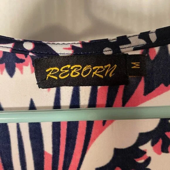 Reborn Floral Printed Long Sleeve Maxi Dress Size Medium - Picture 5 of 10